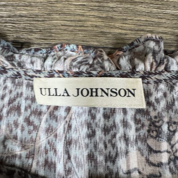 ULLA JOHNSON Manet Ruffled Floral Print Blouse Size 0 Multicolor - Picture 6 of 13